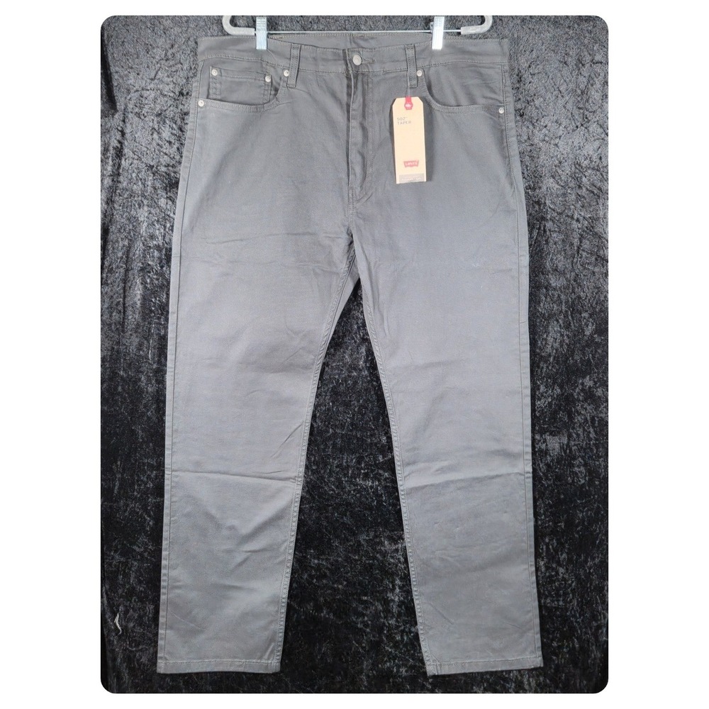Levis 502 Taper Mens Grey Chino Pants 40x32 Regular Fit Tapered Leg 295070049